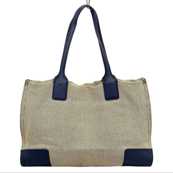 Tory Burch Blue and Cream Tote Bag - Picture 3 of 13